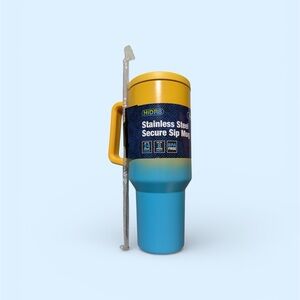 Stainless Steel Secure Sip Mug - Yellow and Blue